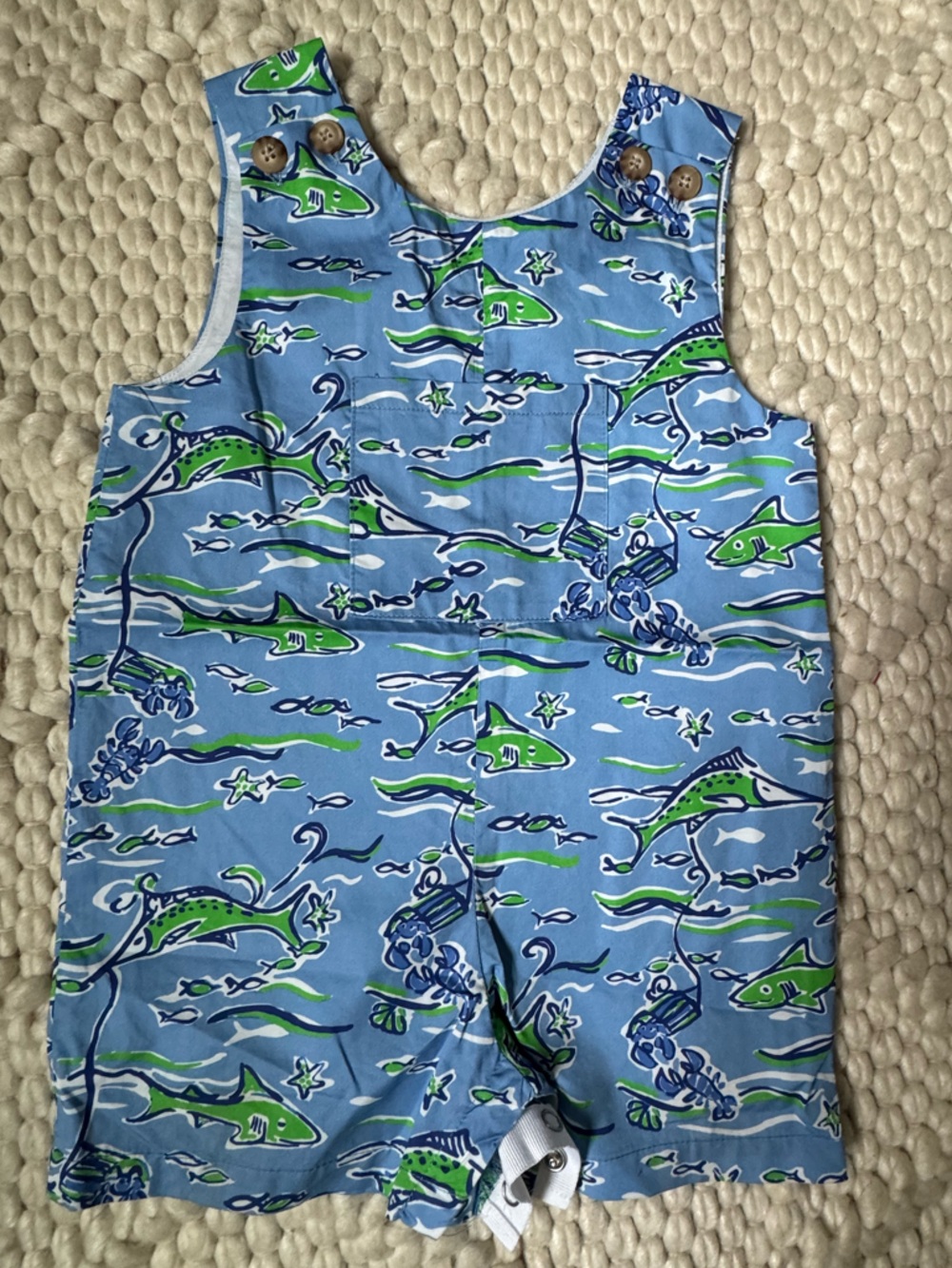 Classic Prep Light Blue Nautical Patterned Short-all